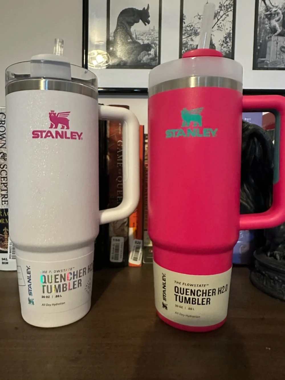 Brand New with Tags Stanley Quencher H2.0 - 30oz Pink Passion & Crystal Crush - Picture 1 of 7